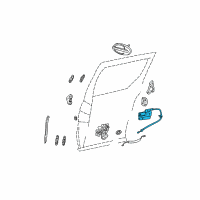 OEM 2005 Mercury Monterey Handle, Inside Diagram - 3F2Z-1626680-CAA