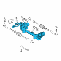 OEM 2019 Infiniti Q60 Power Steering Gear Assembly Diagram - 49200-6HL1A