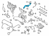 OEM 2022 BMW M4 EXHAUST TURBOCHARGER OIL RET Diagram - 11-42-8-054-871