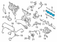 OEM 2022 BMW M4 GASKET FOR EXHAUST MANIFOLD Diagram - 11-65-8-054-867
