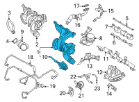 OEM 2021 BMW M4 EXCHANGE TURBOCHARGER WITH E Diagram - 11-65-8-469-097