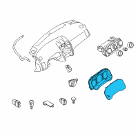 OEM Nissan Altima Speedometer Instrument Cluster Diagram - 24810-ZX50A