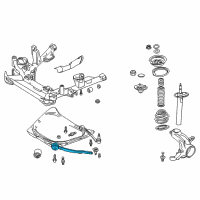 OEM 2008 BMW X3 Rubber Mounting Right Tension Strut Diagram - 31-10-3-443-128