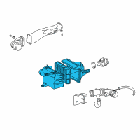 OEM 1995 Toyota Tacoma Air Cleaner Assembly Diagram - 17700-07041