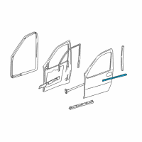 OEM Chevrolet Venture Belt Weatherstrip Diagram - 10395345