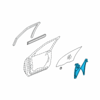 OEM Cadillac Seville Front Side Door Window Regulator Diagram - 25649704