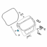 OEM 2018 Ford Fiesta Lift Cylinder Bracket Diagram - BE8Z-58427A48-A