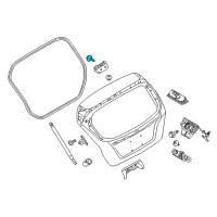 OEM 2015 Ford Fiesta Hinge Screw Diagram - -W702434-S442