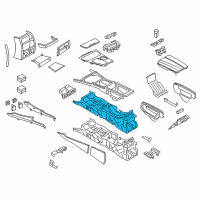 OEM 2015 BMW 535i GT xDrive Center Console Base Diagram - 51169142133