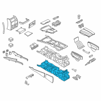 OEM 2015 BMW 535i GT xDrive Center Console Base Diagram - 51169198750