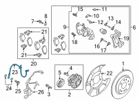 OEM 2021 Hyundai Santa Fe Hose-Brake Front, LH Diagram - 58731-S1AA0