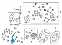 OEM 2022 Hyundai Santa Fe SENSOR ASSY-ABS REAR WHEEL, LH Diagram - 58950-S2AH0