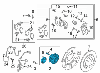 OEM 2021 Hyundai Santa Fe Bearing-Rear Wheel Diagram - 52720-P2100