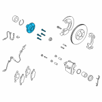 OEM 2019 Ford EcoSport Rear Hub Diagram - B1BZ-1104-C