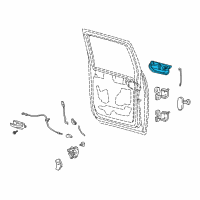 OEM Lincoln Handle, Outside Diagram - 6C6Z-1626605-AAPTM