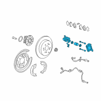 OEM 2009 Honda CR-V Caliper Sub-Assembly, Left Rear Diagram - 43019-SXS-000