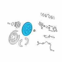 OEM Honda CR-V Disk, Rear Brake Drum In Diagram - 42510-SXS-A00