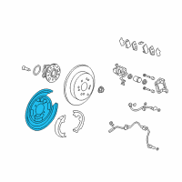 OEM Honda Plate, Passenger Side Parking Brake Back Diagram - 43110-STK-A02