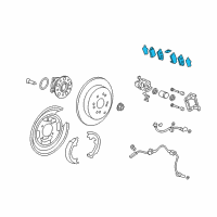 OEM Honda Pad Set, Rear Diagram - 43022-S9A-020