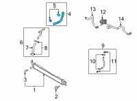 OEM 2022 Hyundai Sonata Hose Assembly-Inverter Radiator, Up Diagram - 25435-L5000