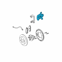 OEM Pontiac Aztek Caliper Asm, Rear Brake (Service) Diagram - 18044880