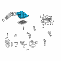 OEM Honda CR-V Cover, Air Cleaner Diagram - 17210-REZ-A00