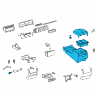 OEM Lexus LX570 Box Sub-Assy, Console, Rear Diagram - 58901-60670-A0