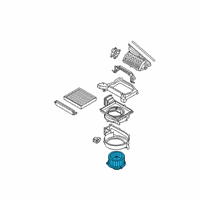 OEM 2019 Hyundai Veloster N Motor & Fan Assembly-A/C Blower Diagram - 97113-J3000