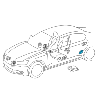 OEM 2015 Lexus GS350 Sensor, Side Air Bag Diagram - 89831-30050