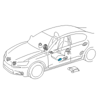 OEM 2014 Lexus GS450h Sensor, Side Air Bag Diagram - 89831-52040