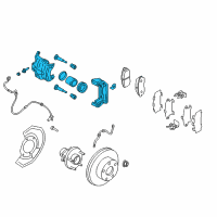 OEM Nissan Quest CALIPER Assembly-Front LH, W/O Pads Or SHIMS Diagram - 41011-CN91B