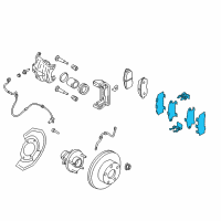 OEM 2008 Nissan Quest Hardware Kit-Front Disc Brake Pad Diagram - D1080-CN91B