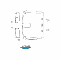 OEM Ram 1500 Classic Lens-Dome Lamp Diagram - 5093414AA