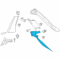 OEM 2008 BMW X6 Cover, Column D, Left Diagram - 51-43-7-897-787