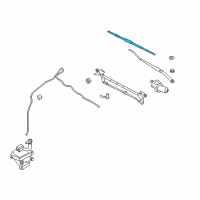 OEM Mercury Wiper Blade Diagram - 6E5Z-17528-AB
