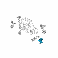 OEM Honda Rubber Assy., Transmission Mounting (AT) Diagram - 50805-SJF-981