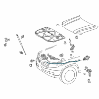 OEM 2020 Lexus LX570 Cable Assembly, Hood Lock Diagram - 53630-60210