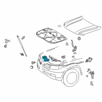 OEM 2017 Lexus LX570 Hood Lock Assembly Diagram - 53510-60390