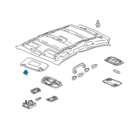OEM 2012 Honda Insight Holder, Sunvisor *NH220L* (CLEAR GRAY) Diagram - 88217-TF0-003ZA