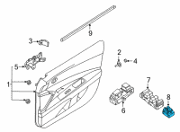 OEM Hyundai Tucson Switch Assembly-Mirror Rem Cont Diagram - 93530-AA000-4X