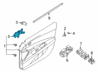 OEM 2022 Hyundai Elantra Handle Assembly-Door Inside, LH Diagram - 82610-AA000-LM5