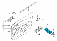 OEM 2022 Hyundai Elantra Unit Assembly-Power Window Main Diagram - 93571-AA200-4X