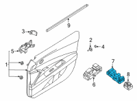 OEM 2021 Hyundai Elantra Unit Assembly-Power Window Main Diagram - 93571-AA200-4X