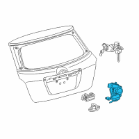 OEM 2012 Toyota Matrix Lock Assembly Diagram - 69110-02020