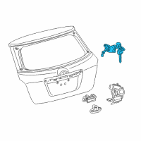 OEM 2009 Toyota Matrix Cylinder & Keys Diagram - 69055-02150