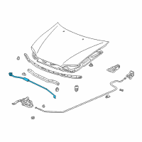 OEM 2001 Honda Odyssey Stay, Hood Opener Diagram - 74145-S0X-A00