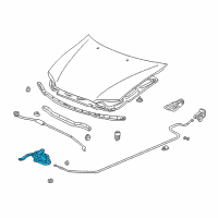 OEM 2004 Honda Odyssey Lock Assembly, Hood Diagram - 74120-S0X-A01