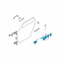 OEM Ford Freestyle Latch Assembly Diagram - 5F9Z-74264B52-A