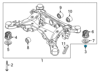 OEM Kia Cadenza Flange Nut Diagram - 624483T000