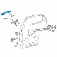 OEM 2022 Lexus RX450h Front Door Outside Handle Assembly, Right Diagram - 69210-0E100-C0